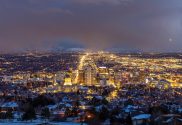 A picture of Salt Lake City, Utah, USA, at night.